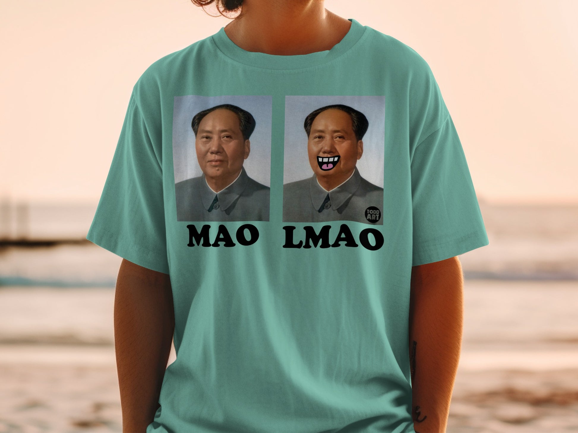 MAO LMAO Funny Parody Art Print Todd Art T-Shirt Product Type