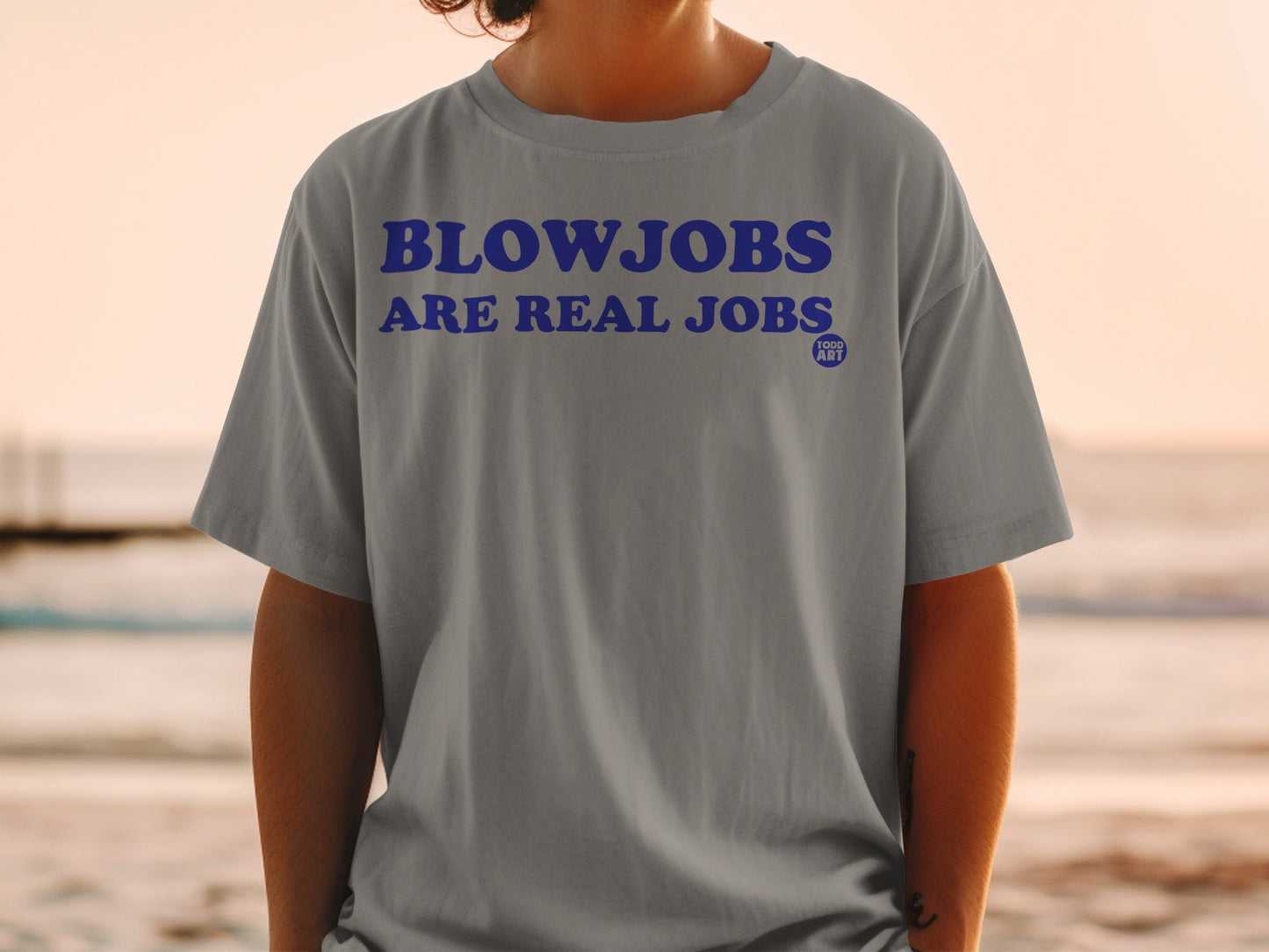 Funny Blowjobs Are Real Jobs Graphic T-Shirt