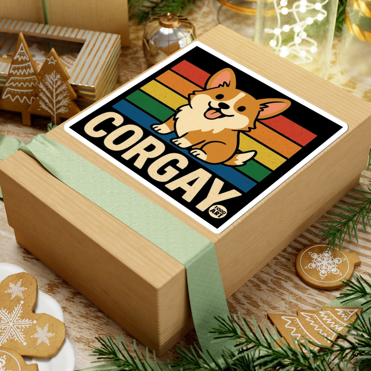 Corgay Todd Art Sticker