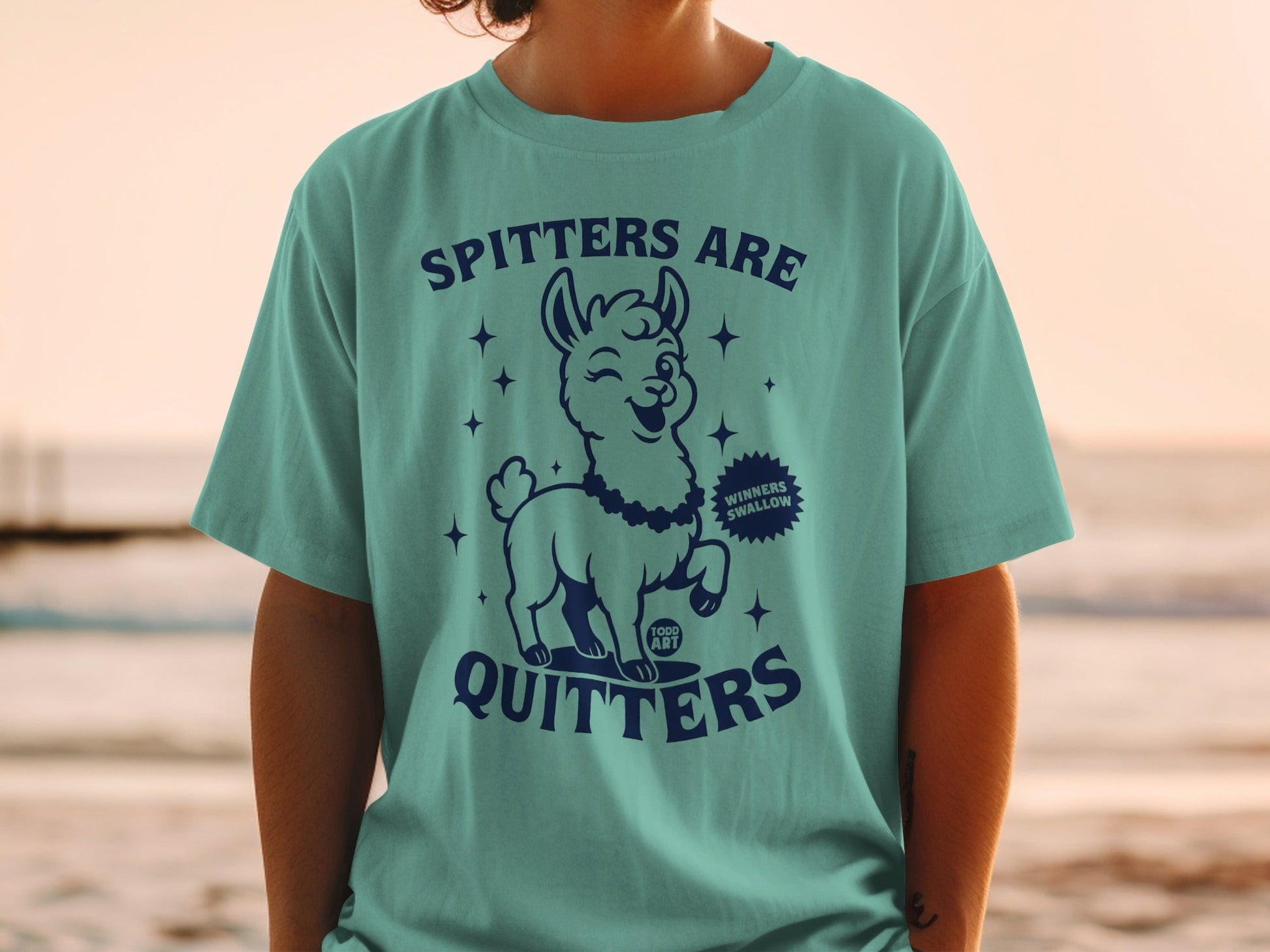 Spitters Are Quitters Winners Swallow Funny T-Shirt
