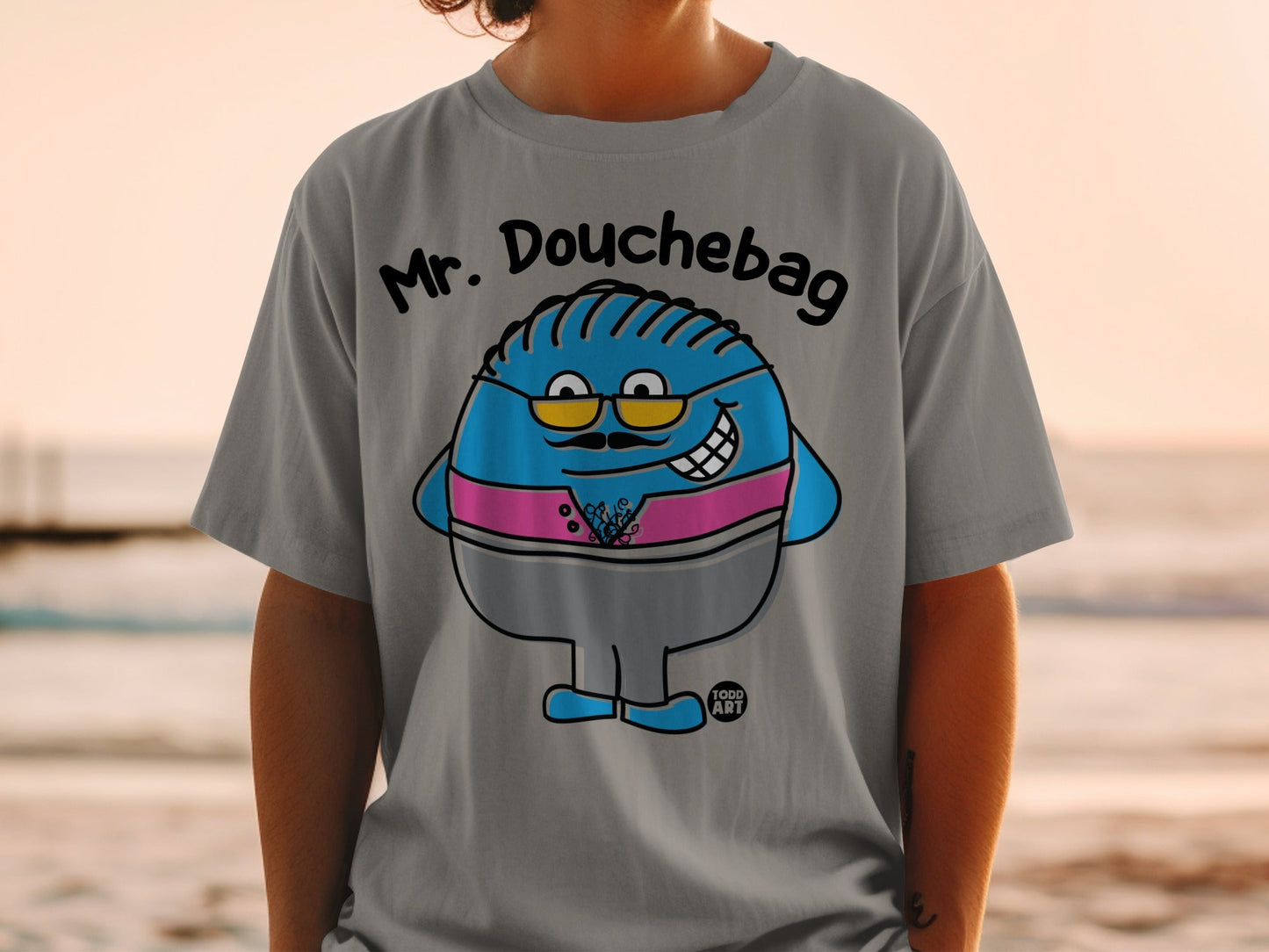 Mr. Douchebag Graphic Tee Casual Wear for Beach Fun