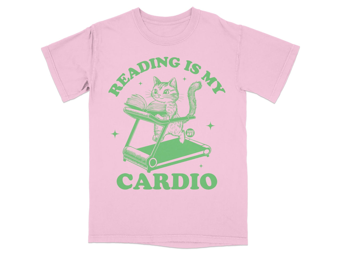 Reading Is My Cardio Cat On Treadmill T-Shirt