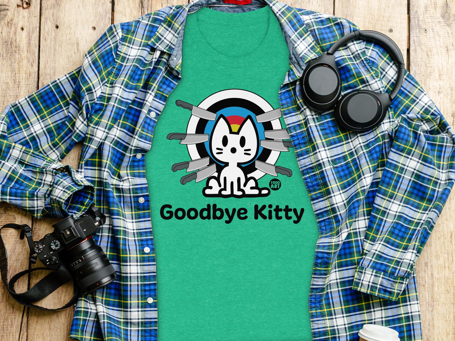 Goodbye Kitty Novelty Graphic T-Shirt for Cat Lovers