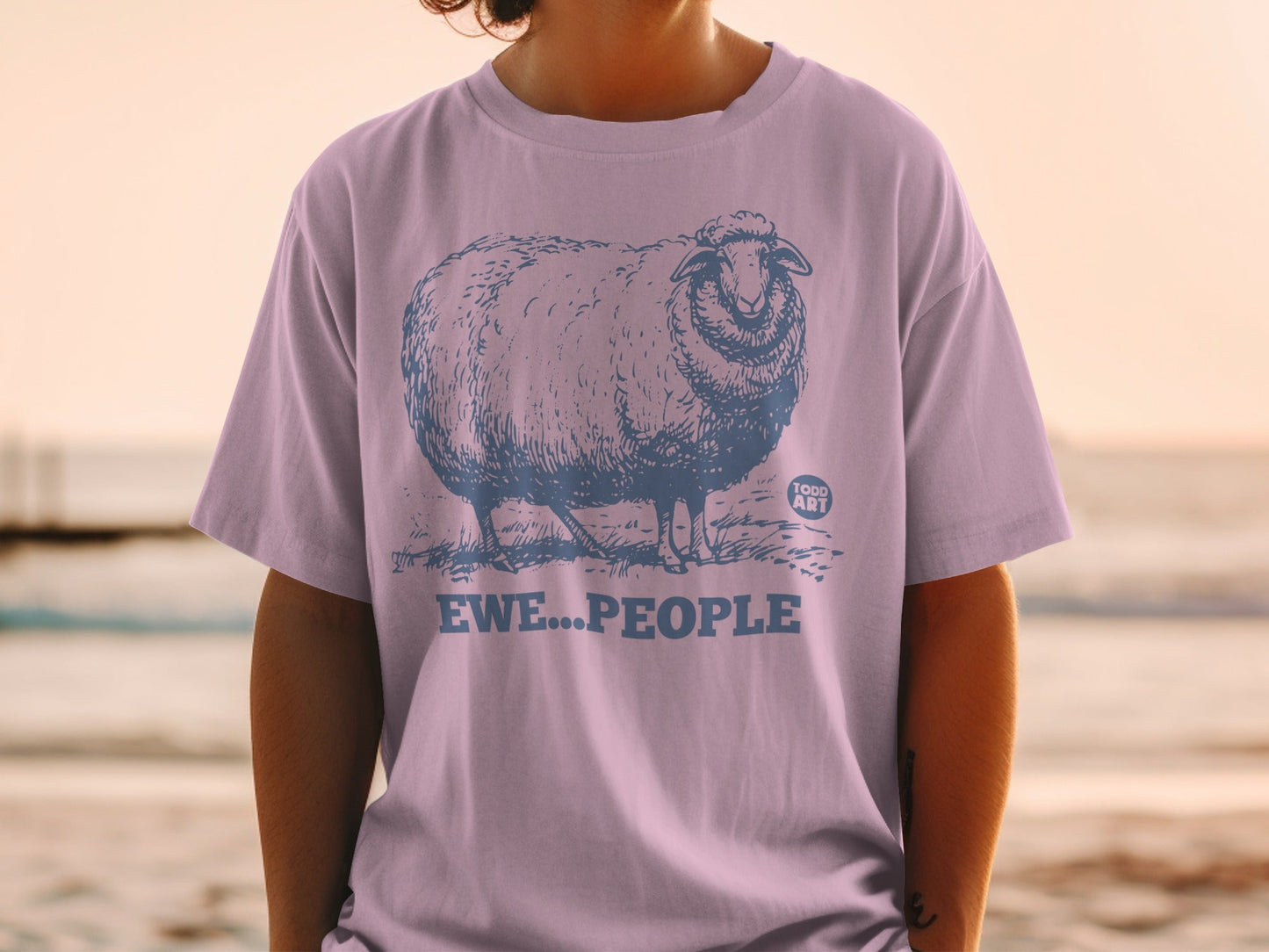 Ewe People Funny Sheep Graphic Todd Art T-Shirt