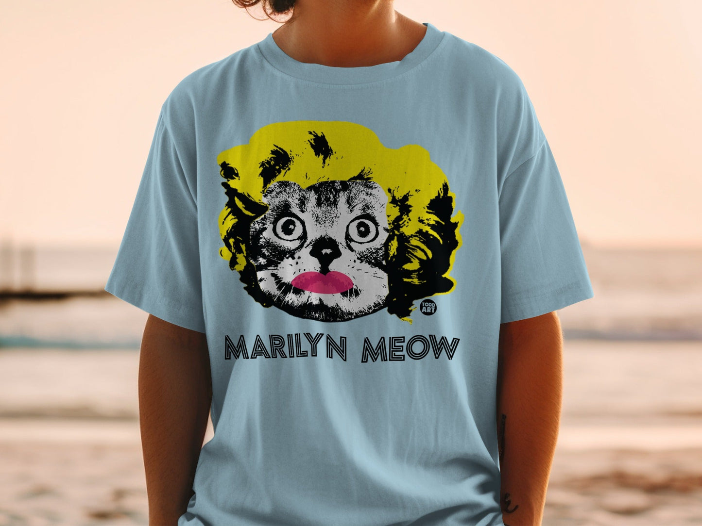 Marilyn Meow Graphic Tee Fun and Unique Design Shirt