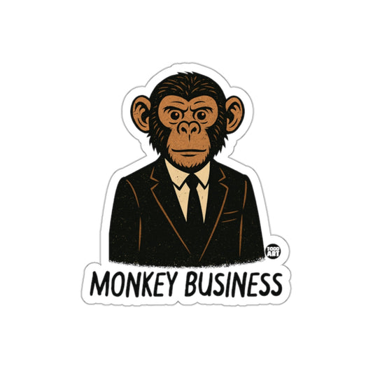 Monkey Business Suit Illustration Sticker for Business Use
