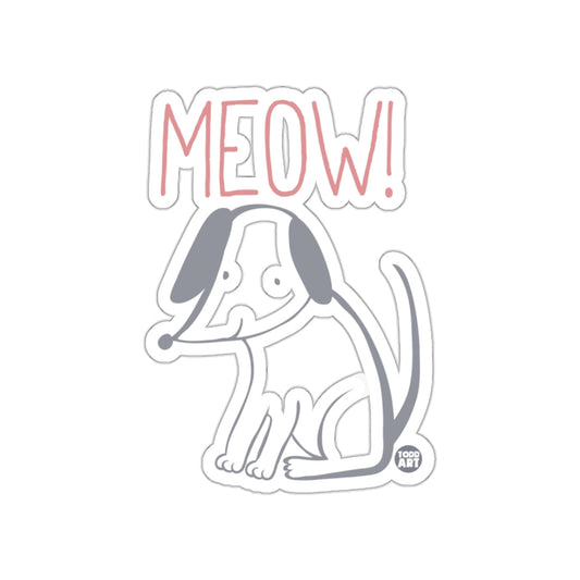 Meow Cartoon Dog Graphic Sticker Design