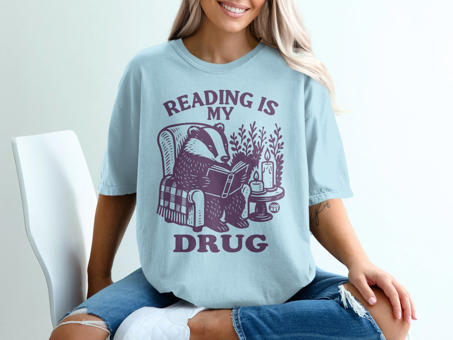 Reading Is My Drug Graphic Relaxed Fit T-Shirt