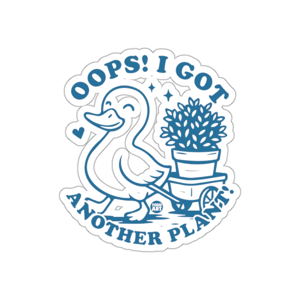 Oops I Got Another Plant Duckling Illustration sticker