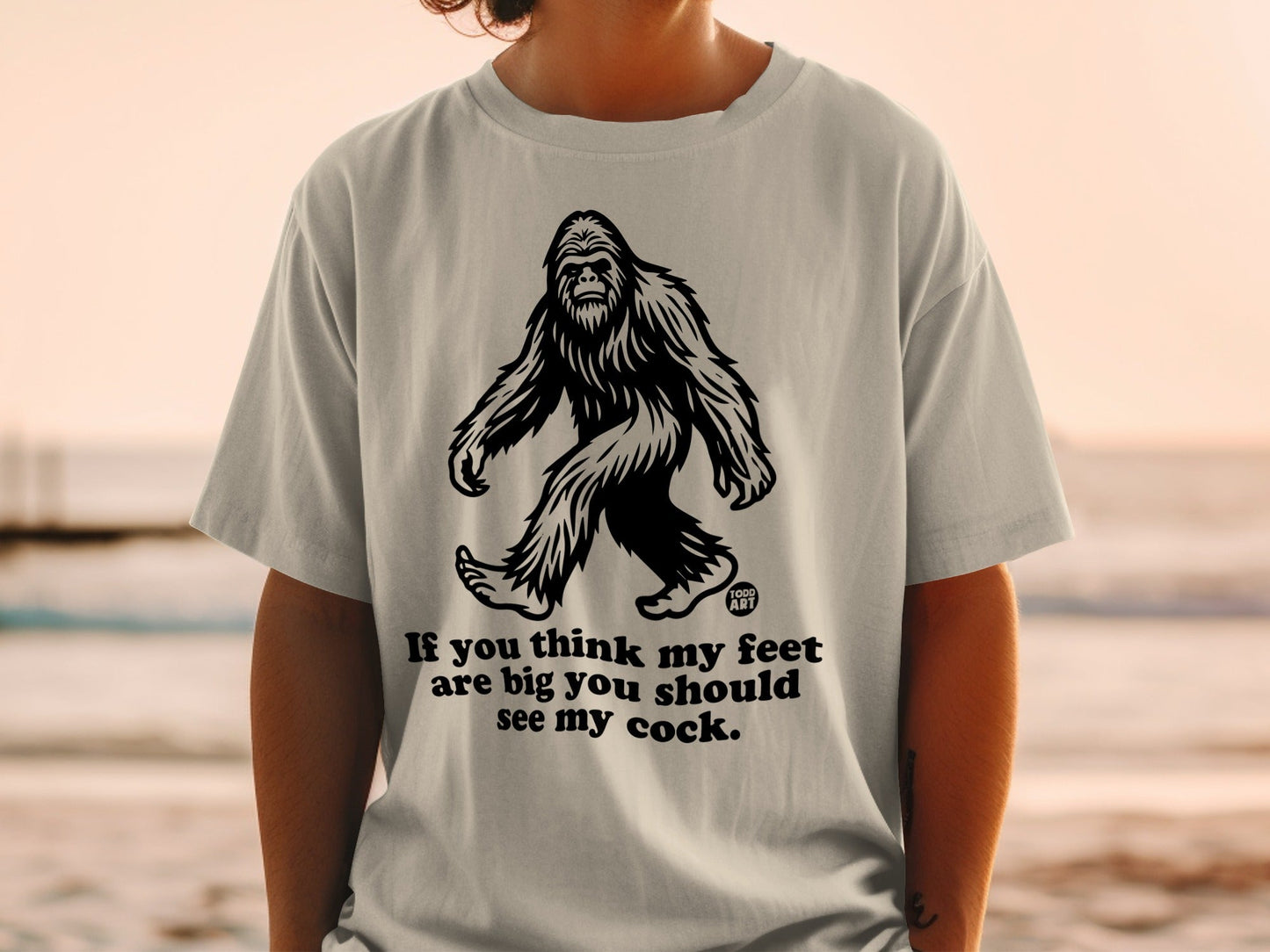 Bigfoot Graphic Tee with Funny Quote Apparel