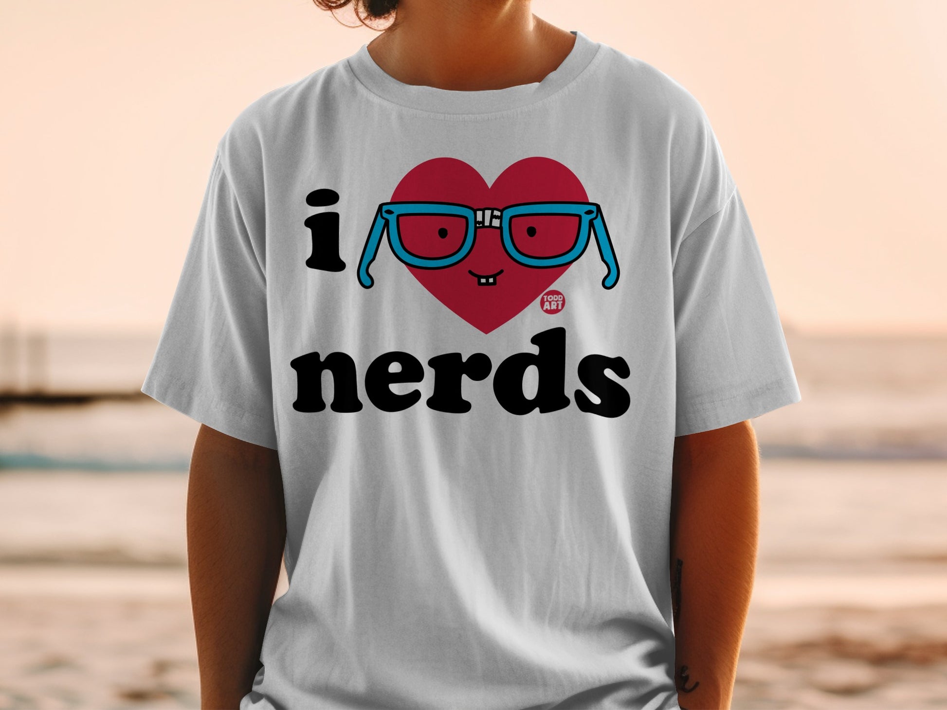 I Love Nerds Graphic Statement T-Shirt
