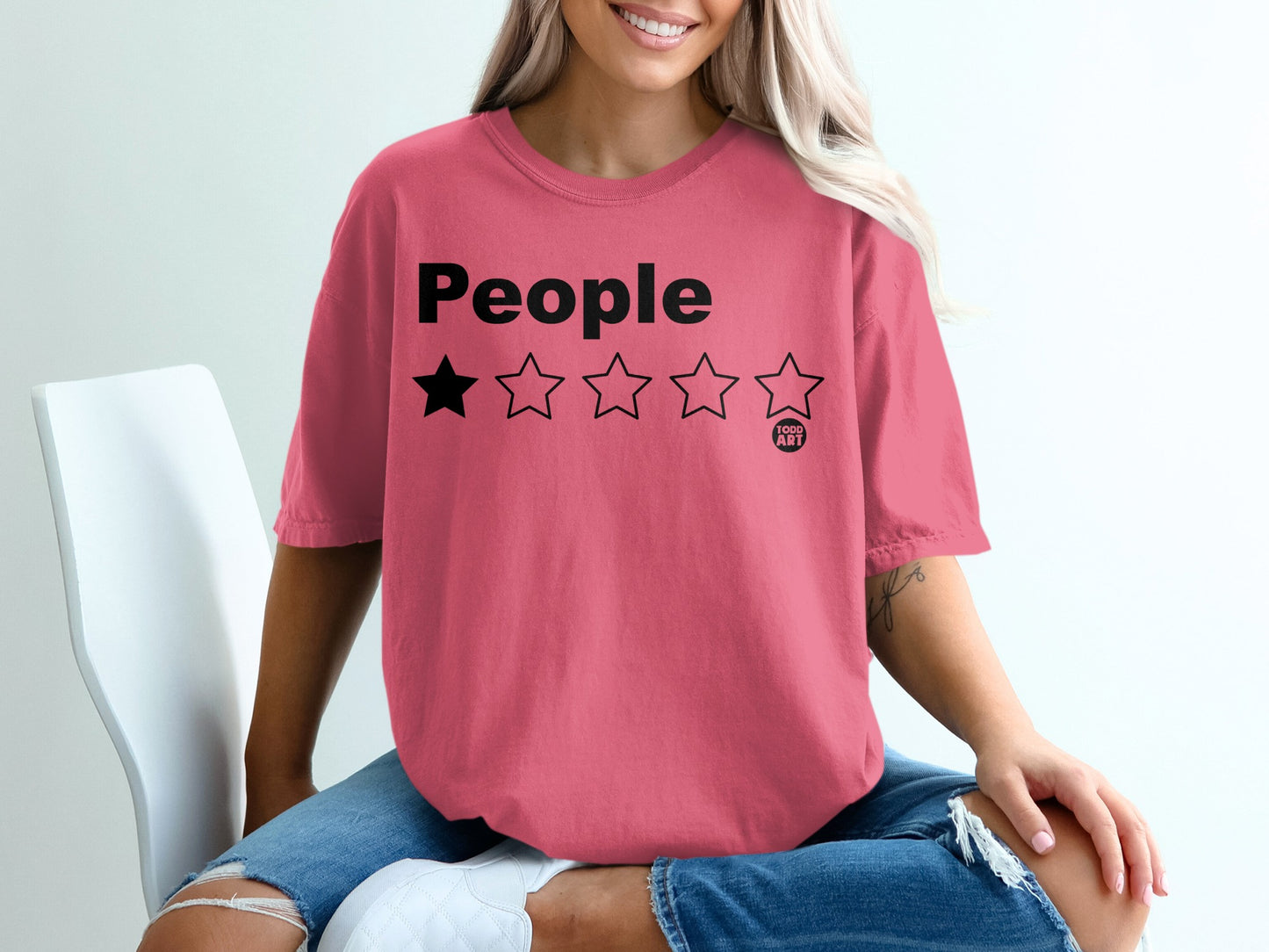People One Star Rating Funny Statement Design product type