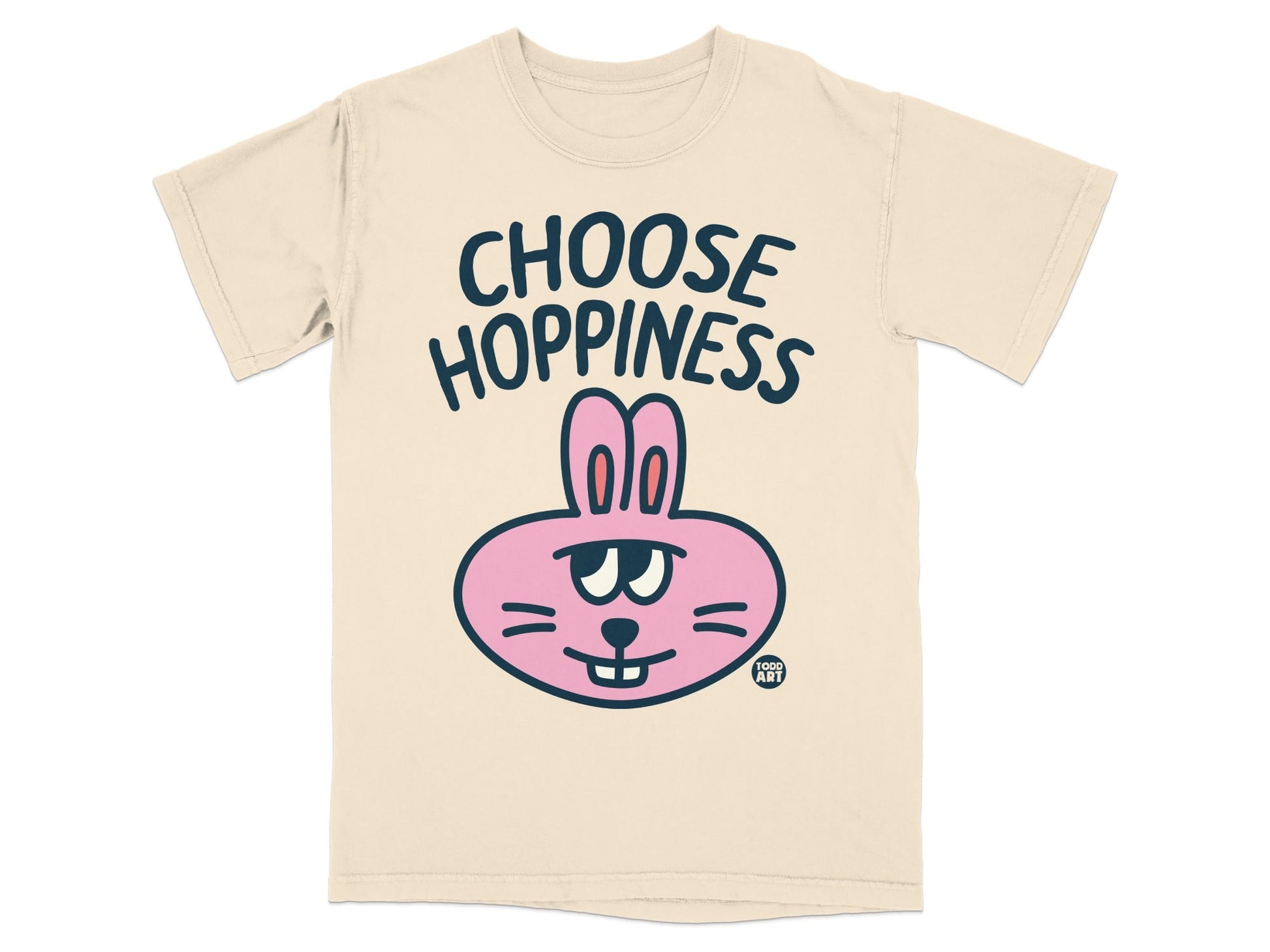 Choose Hoppiness Pink Bunny Graphic T-Shirt product