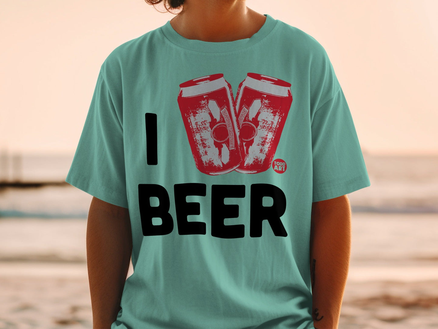 I Beer T-Shirt with Graphic Can Design