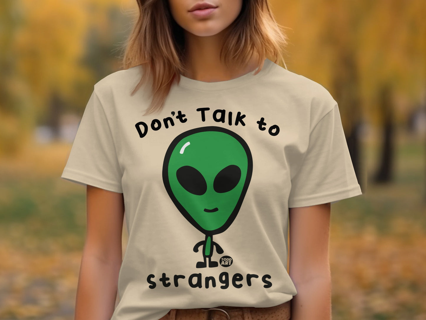 Don't Talk to Strangers Alien Graphic T-shirt