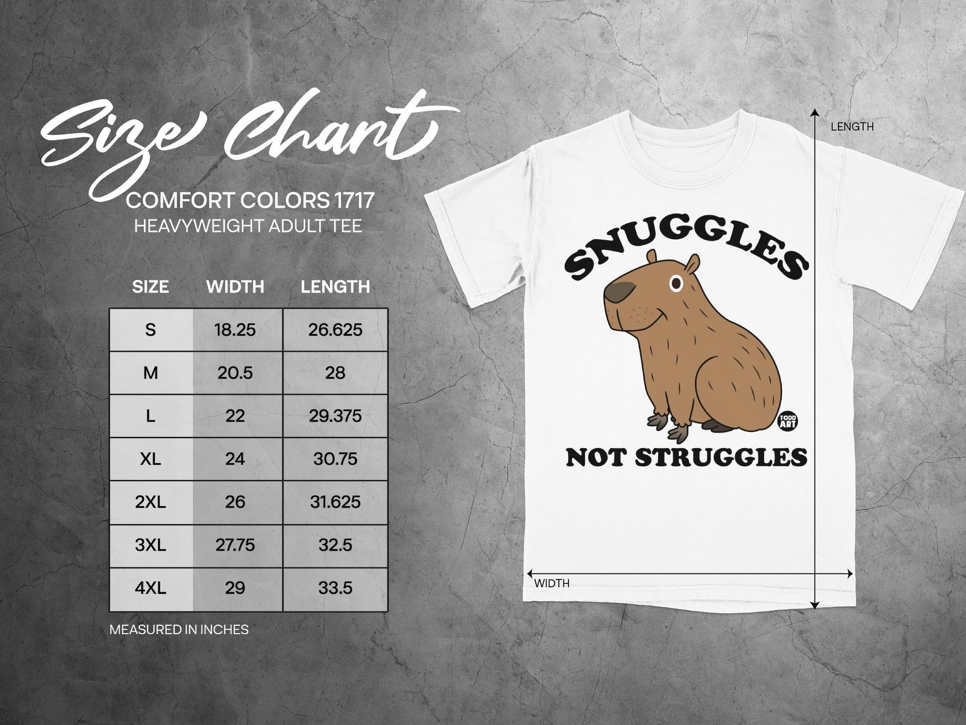 Snuggles Not Struggles Heavyweight Adult Tee