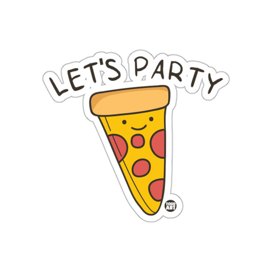 Lets Party Pizza Slice Illustration Fun Artwork sticker