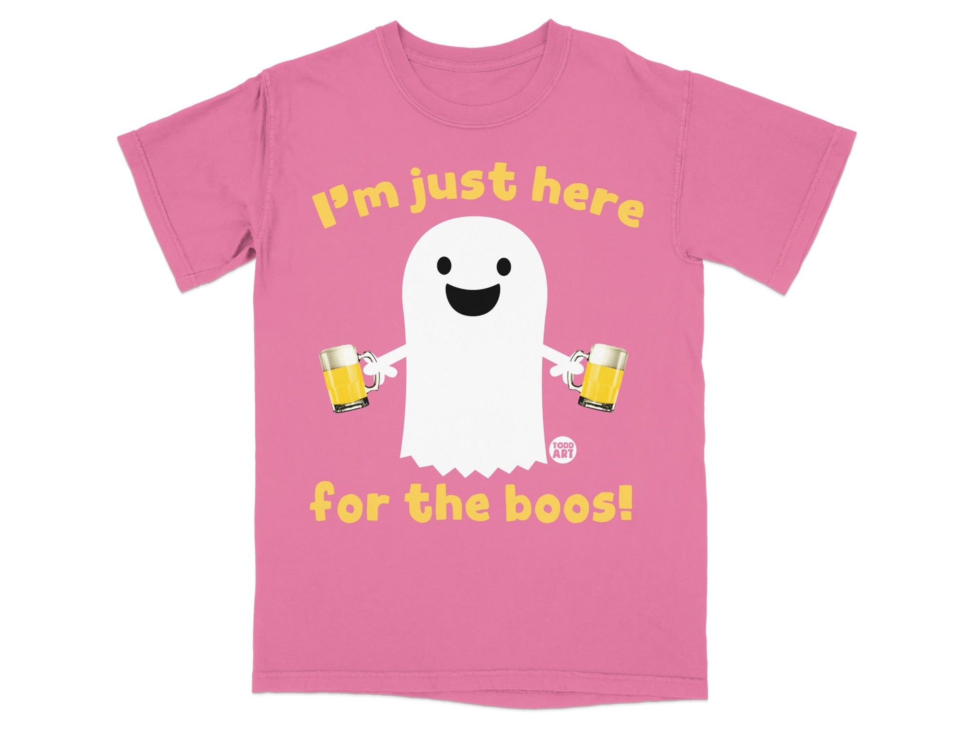 I'm Just Here for the Boos Ghost Holding Beer T-Shirt
