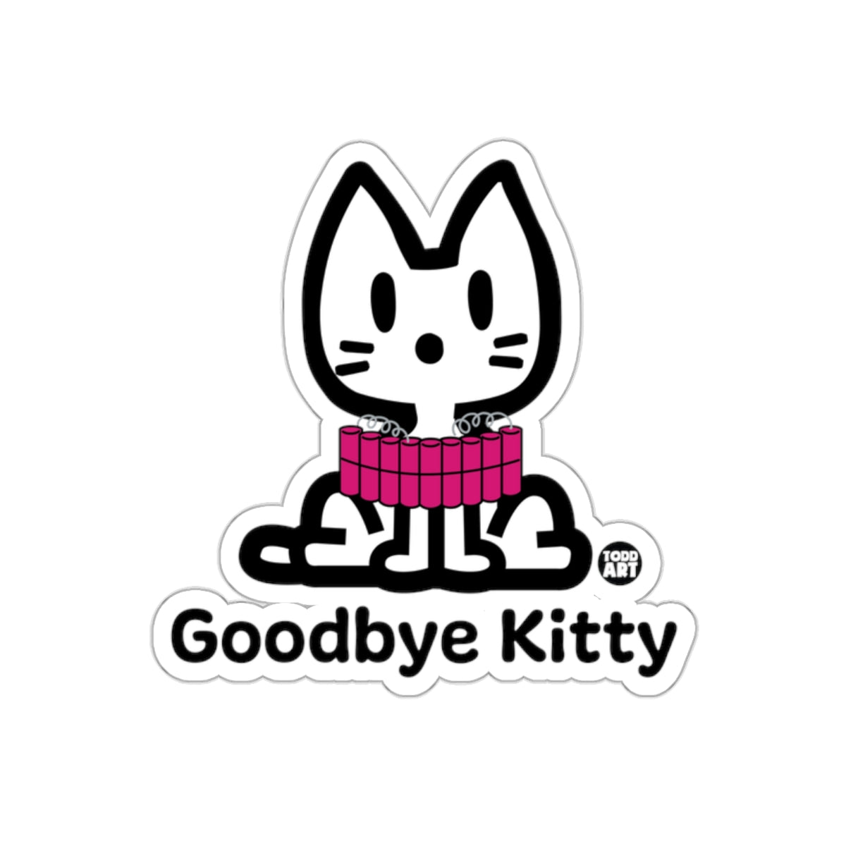 Adorable Goodbye Kitty Sticker Design for All Ages