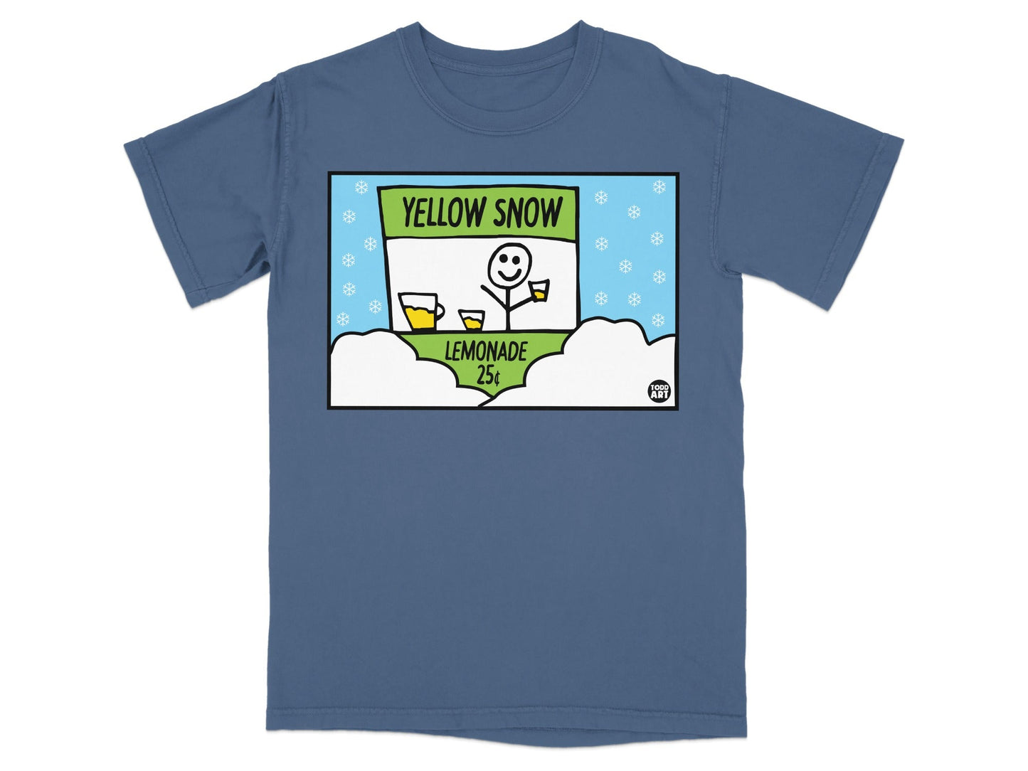 Yellow Snow Lemonade 25¢ Funny Cartoon Graphic T-Shirt
