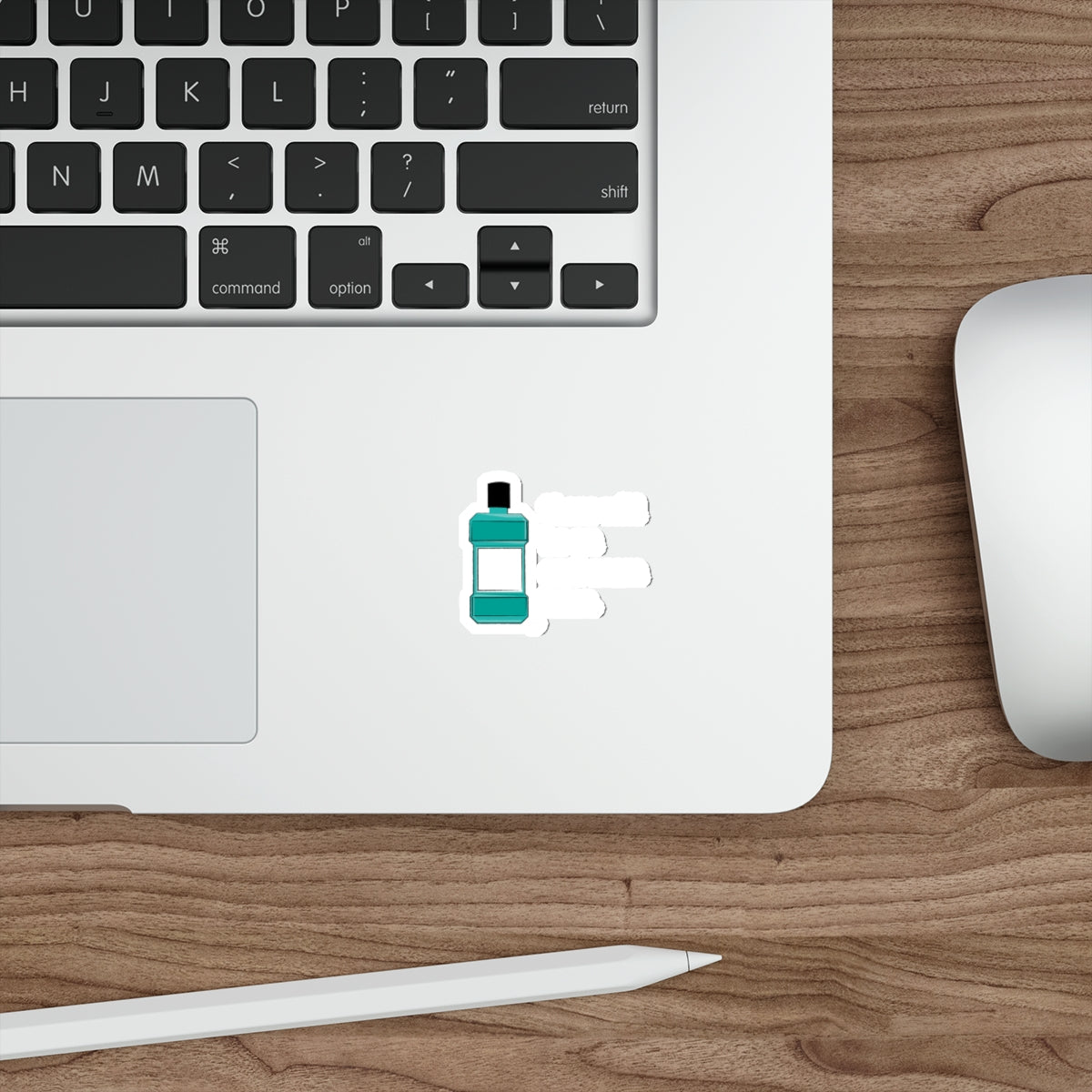 Mouthwash Bottle Sticker for Laptops and Notebooks