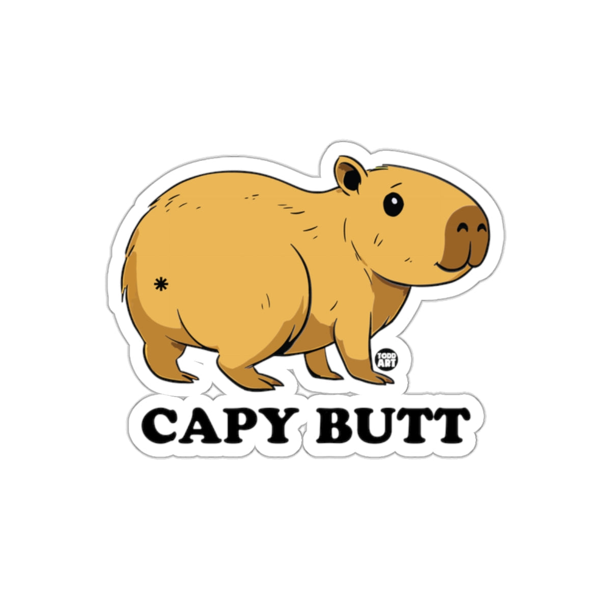 Capybara Capy Butt Funny Adorable Capybara Sticker