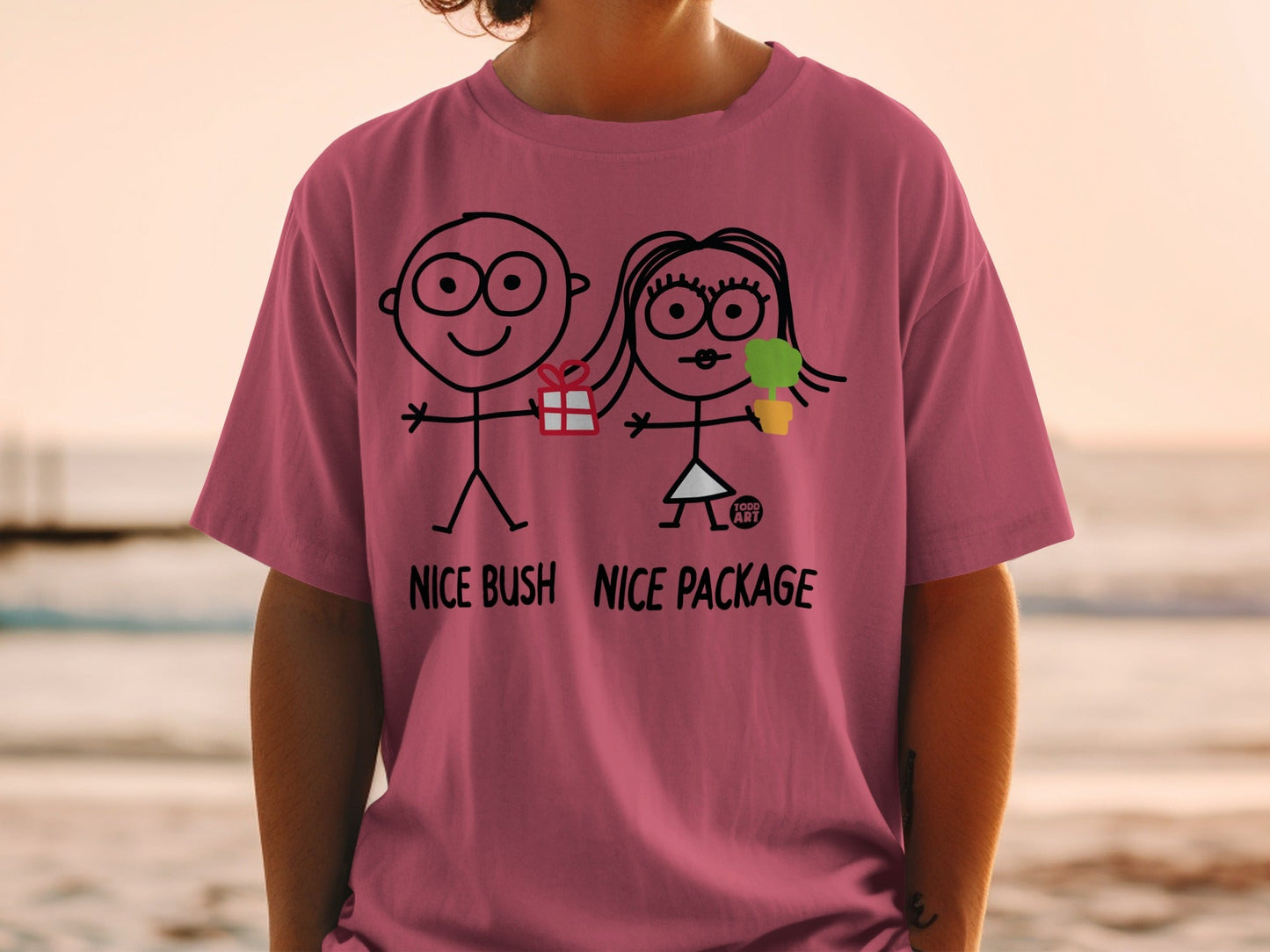 Humorous Nice Bush Nice Package Shirt for Fun Apparel