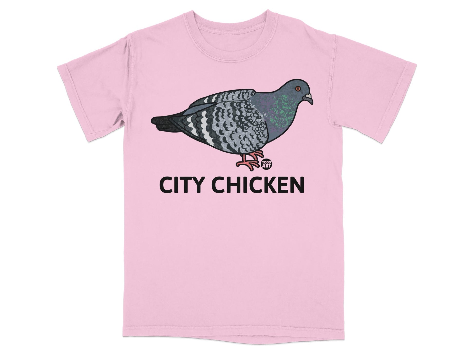 City Chicken Pigeon Graphic T-Shirt for Animal Lovers