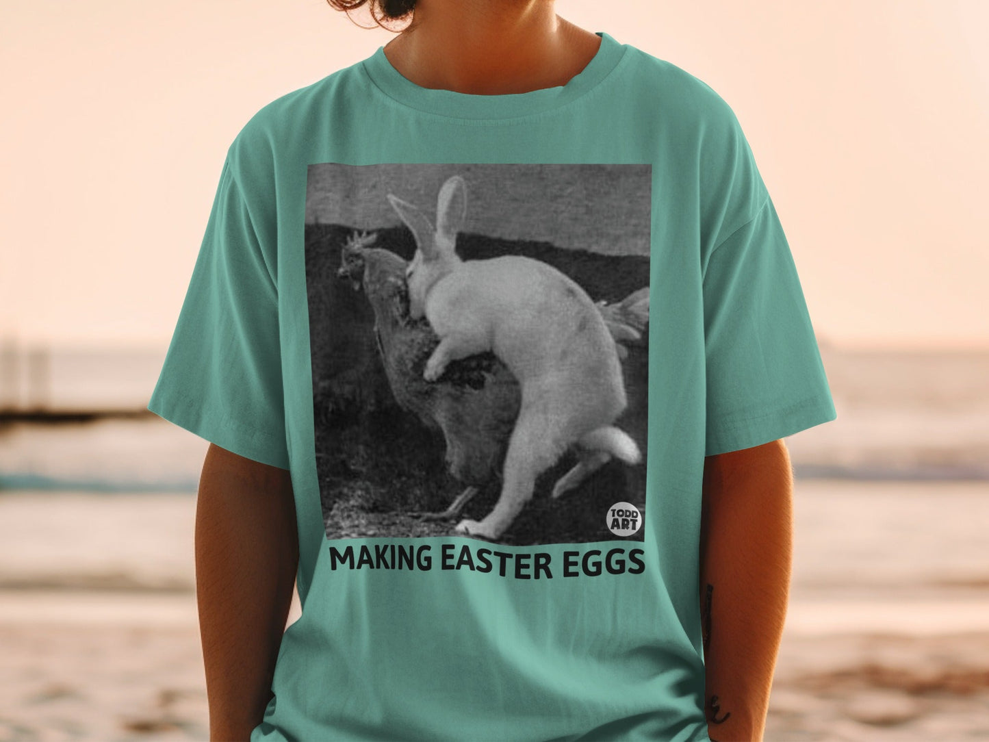 Making Easter Eggs Funny Rabbit Chicken Shirt