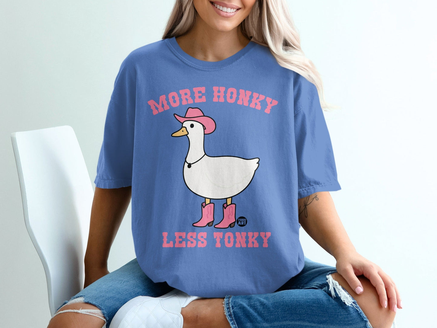 More Honky Less Tonky Graphic Duck T-shirt