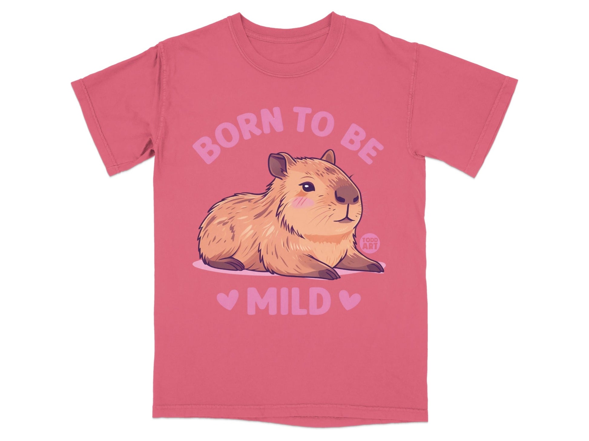 Born To Be Mild Capybara Graphic Tee Shirt