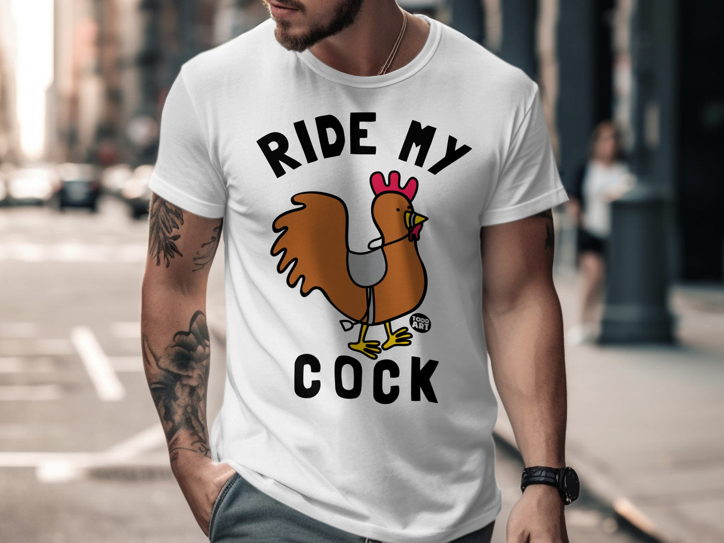 Funny Ride My Cock Graphic T-Shirt for Men