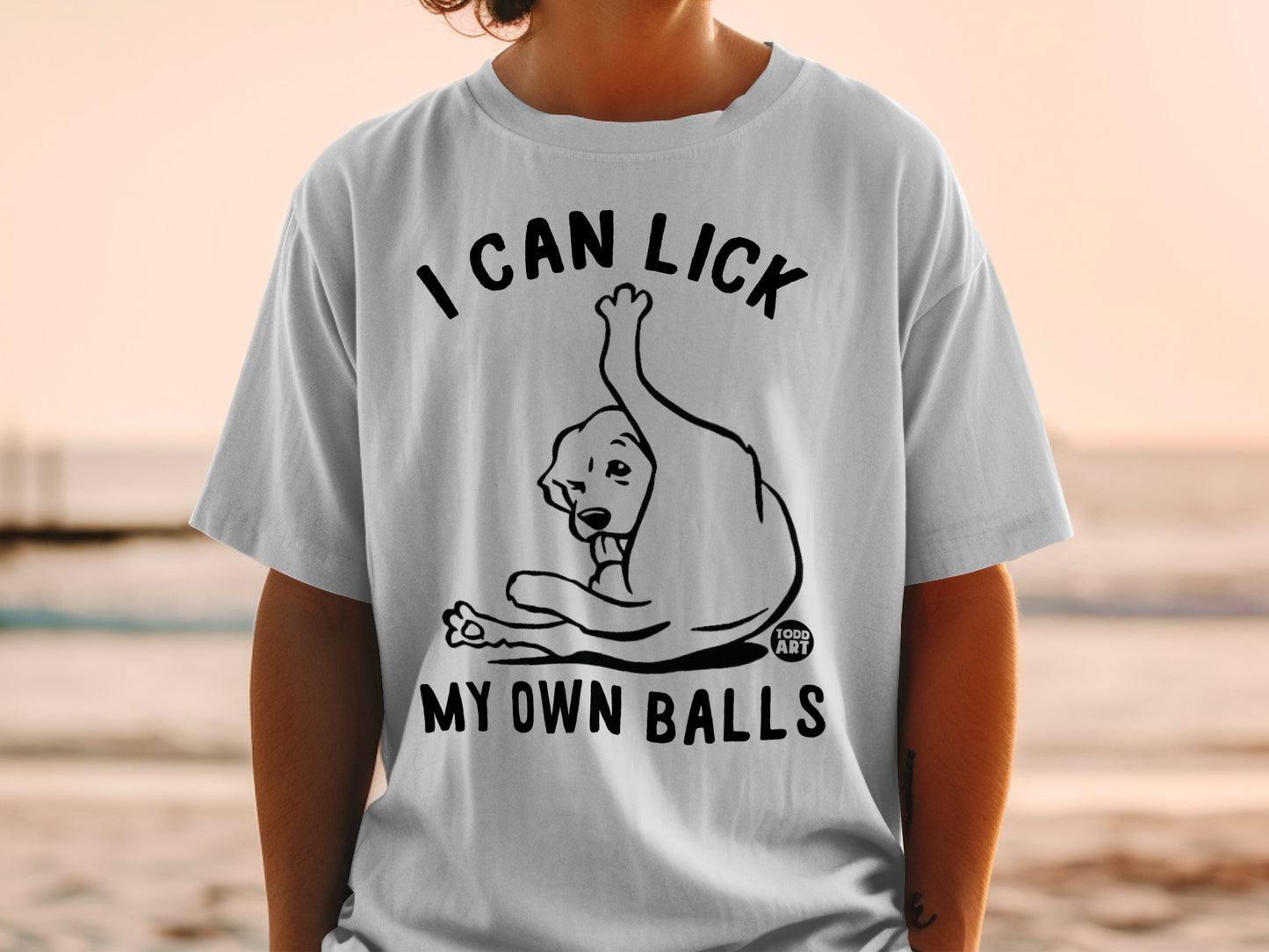 I Can Lick My Own Balls Funny Dog Shirt