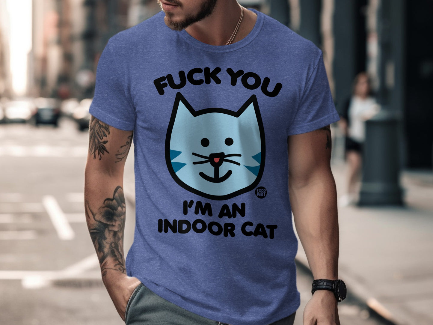 Funny Cat Lovers Graphic Tee T-shirt Print Product