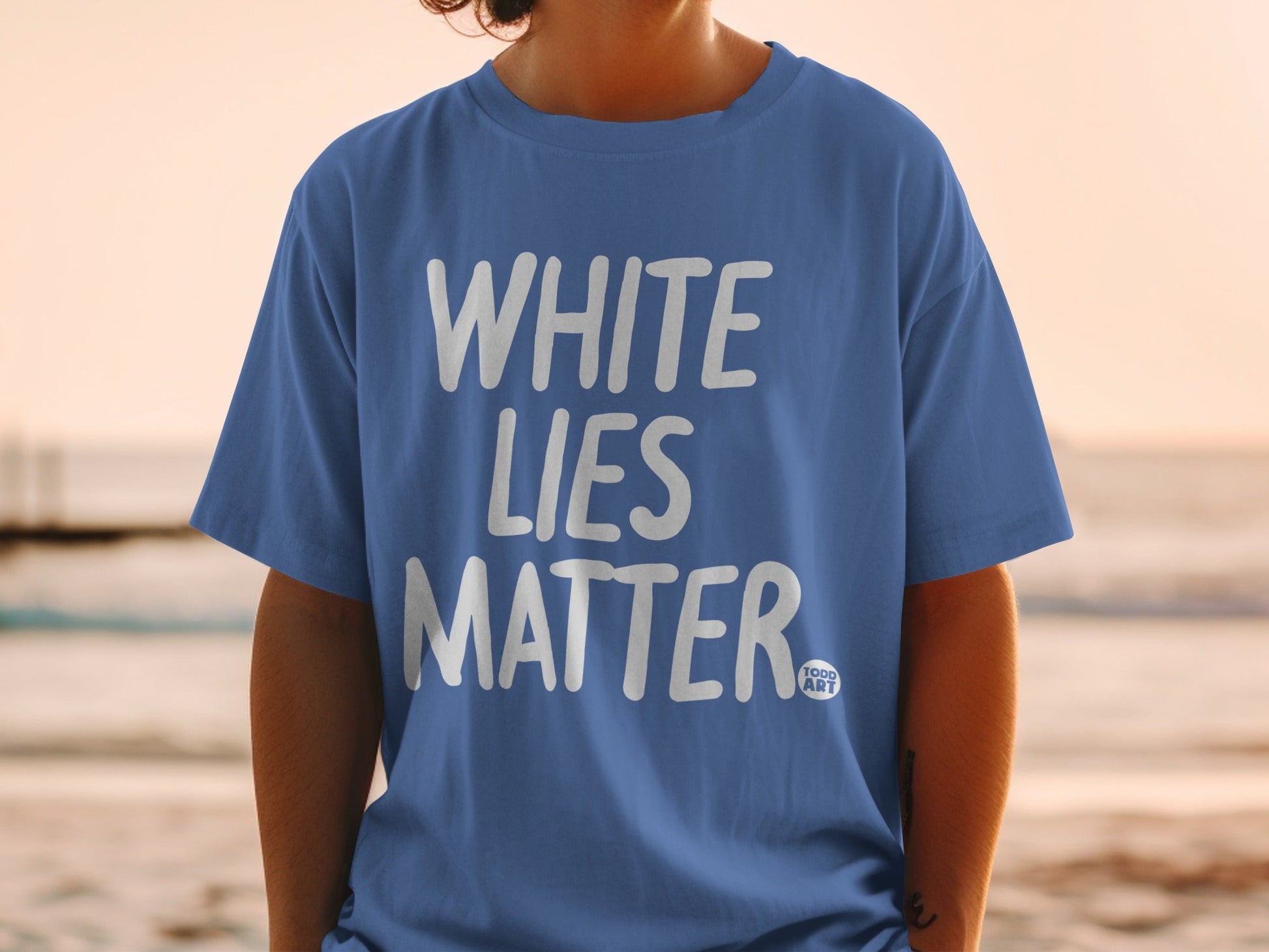 White Lies Matter Graphic Statement T-Shirt