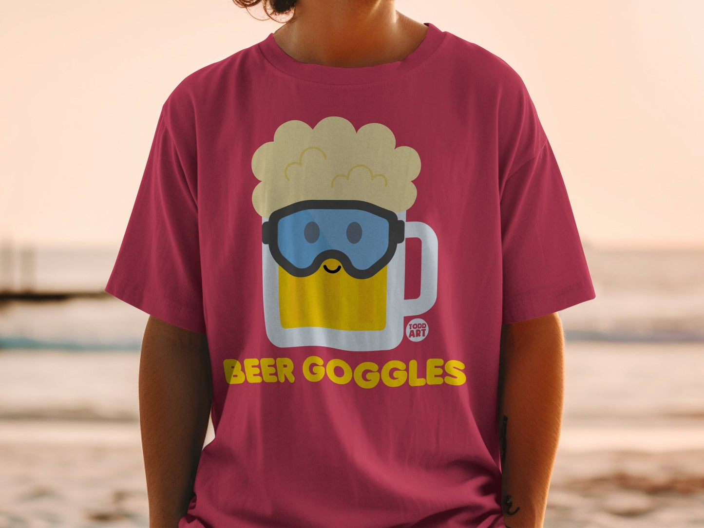 Beer Goggles Funny Graphic Tee Shirt