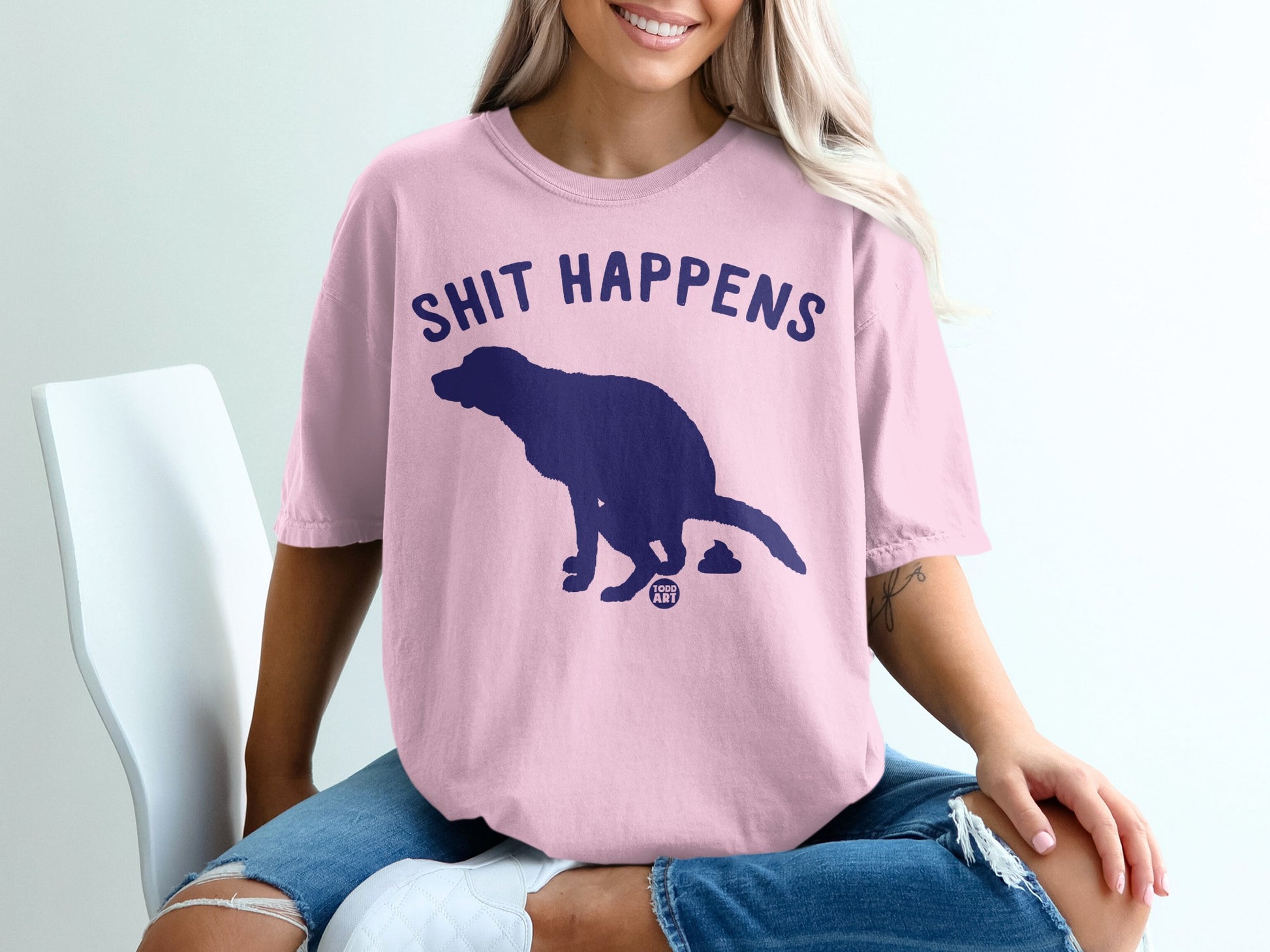 Shit Happens Funny Graphic T-Shirt for Casual Wear
