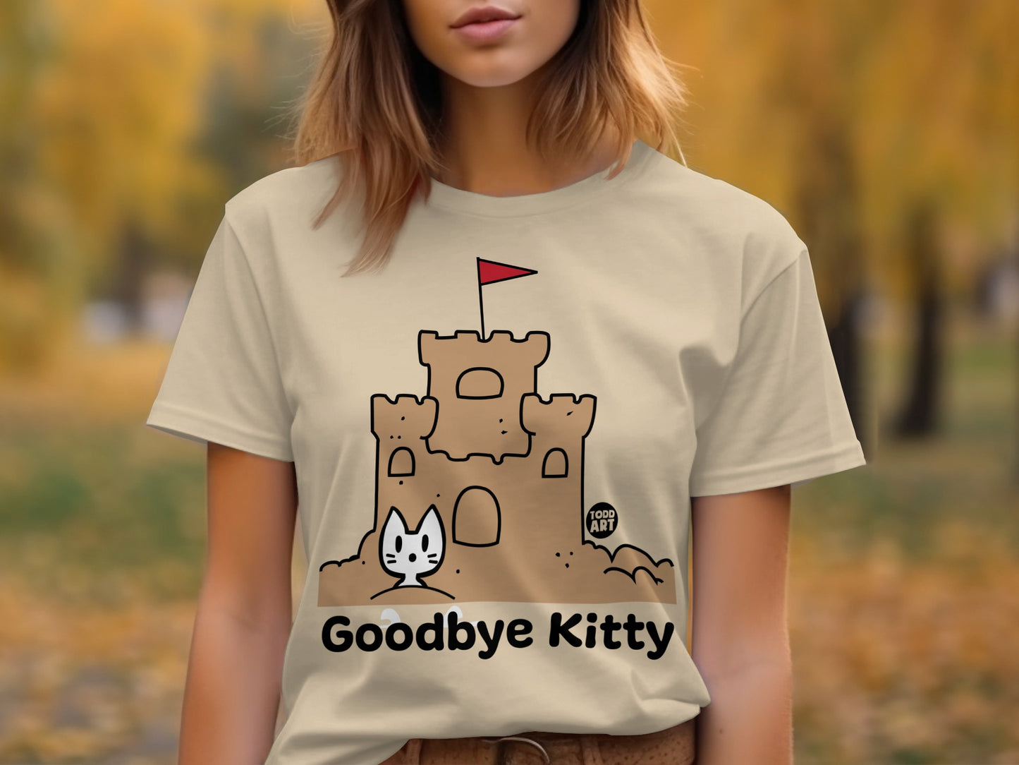 Goodbye Kitty Sandcastle Graphic Tee