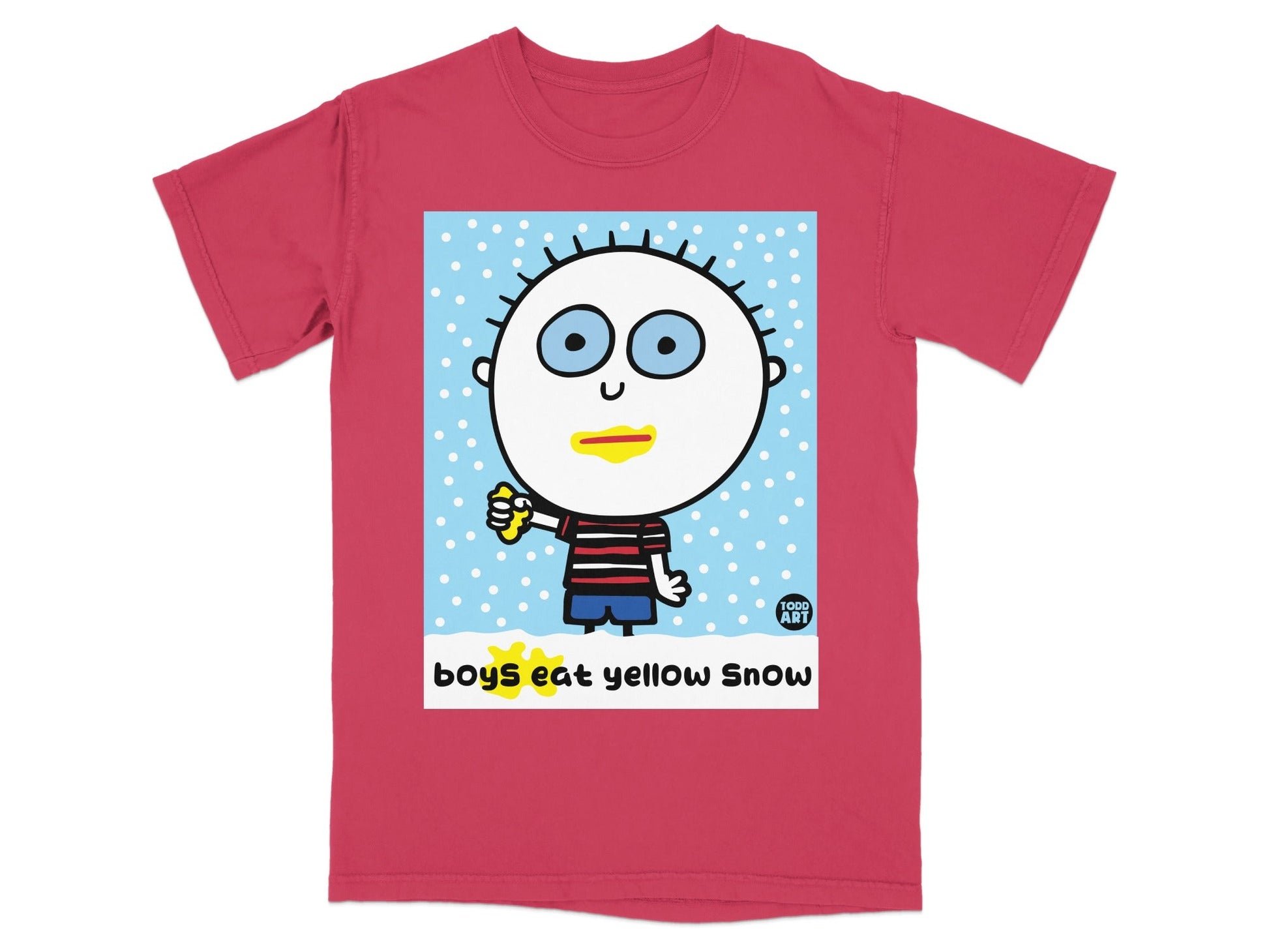 Boys Eat Yellow Snow Todd Art Kids T-Shirt Shirt