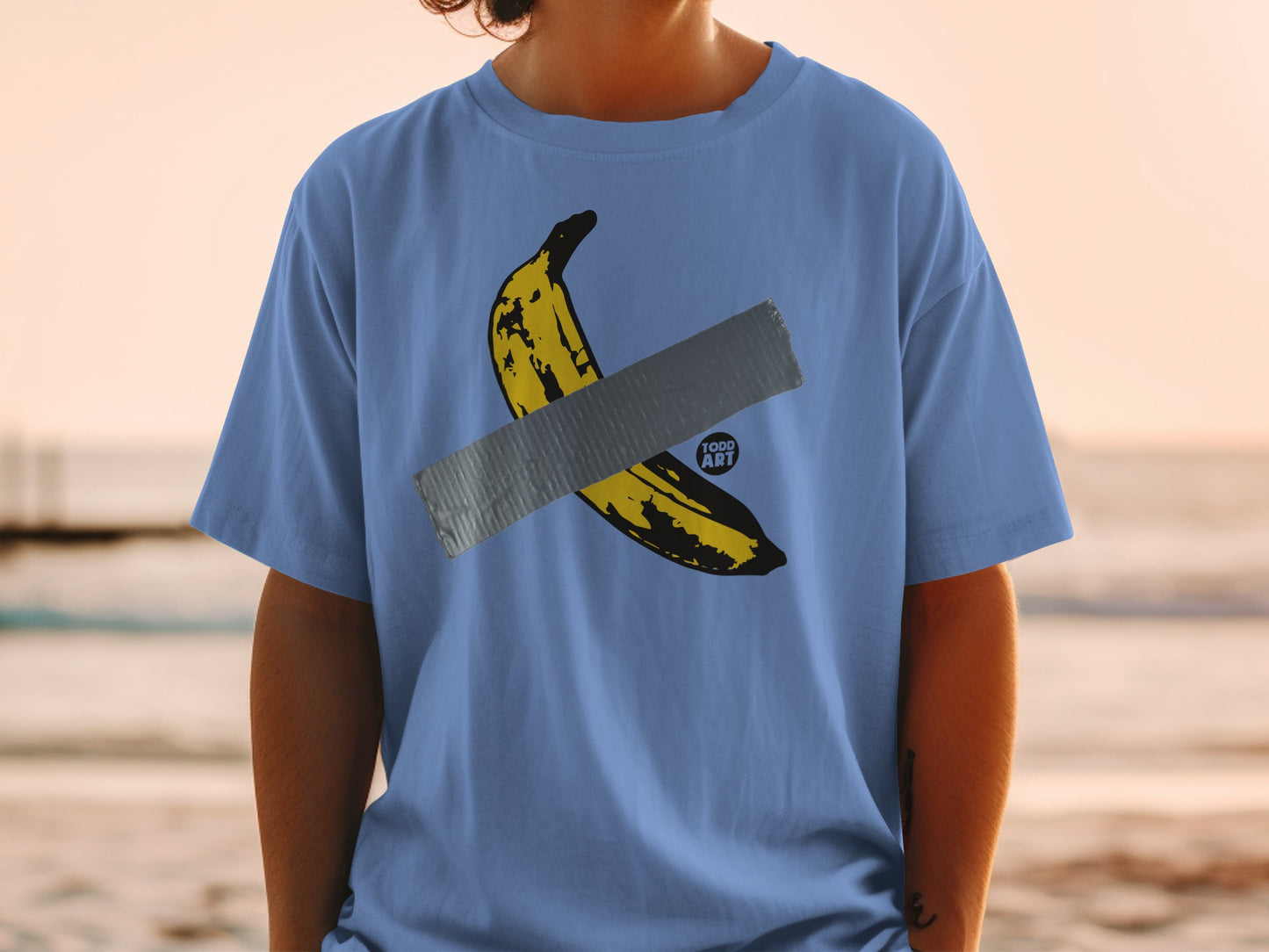 Modern Art Banana Taped Grey Duct Tape Todd Art Blue product type