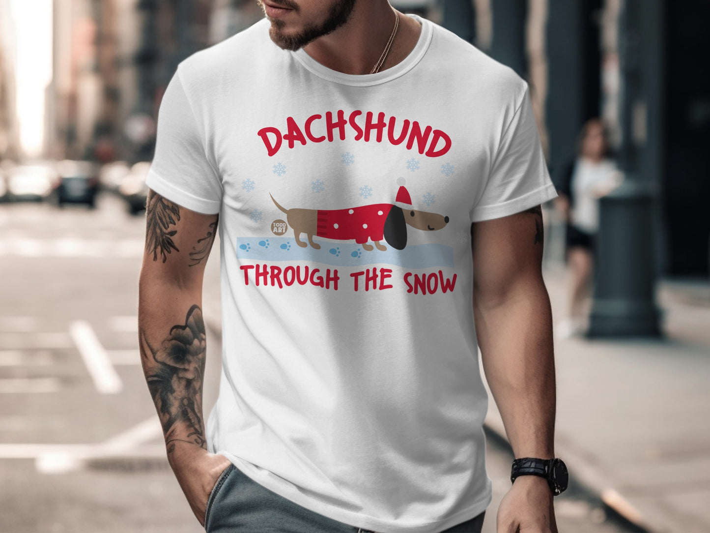 Dachshund Through The Snow Novelty Shirt