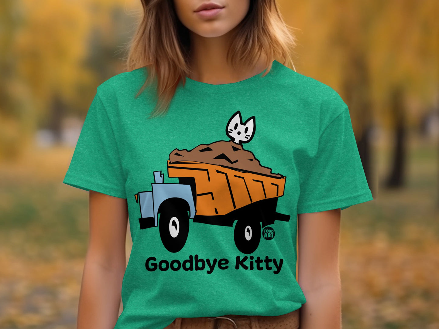 Goodbye Kitty Graphic Tee Fun Casual Shirt