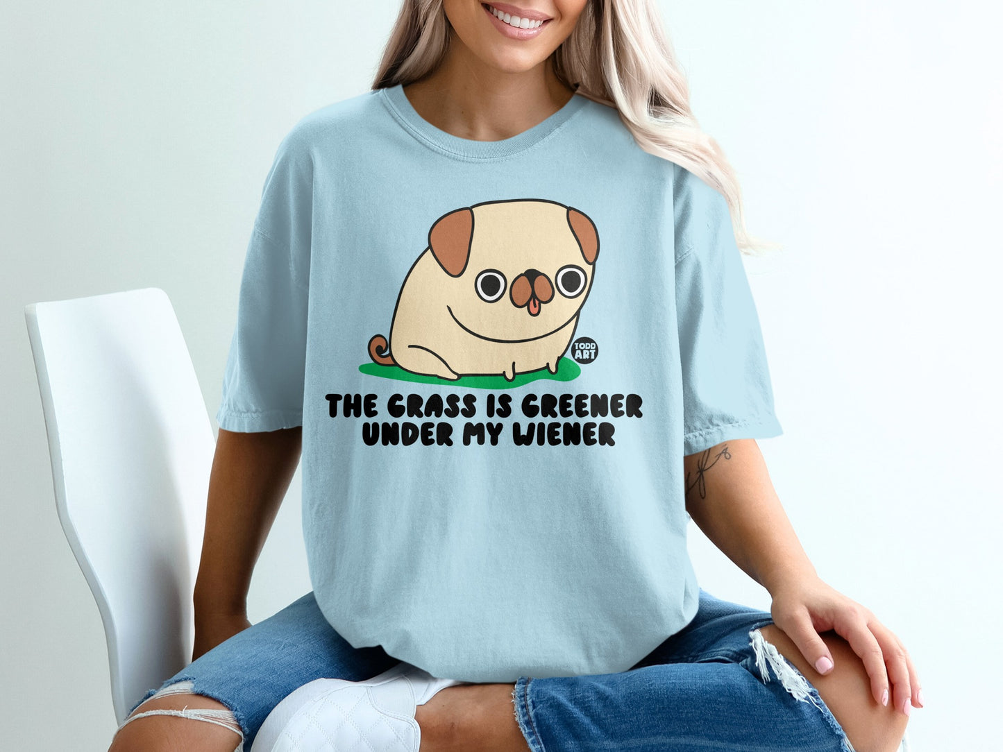 The Grass Is Greener Under My Wiener T-shirt