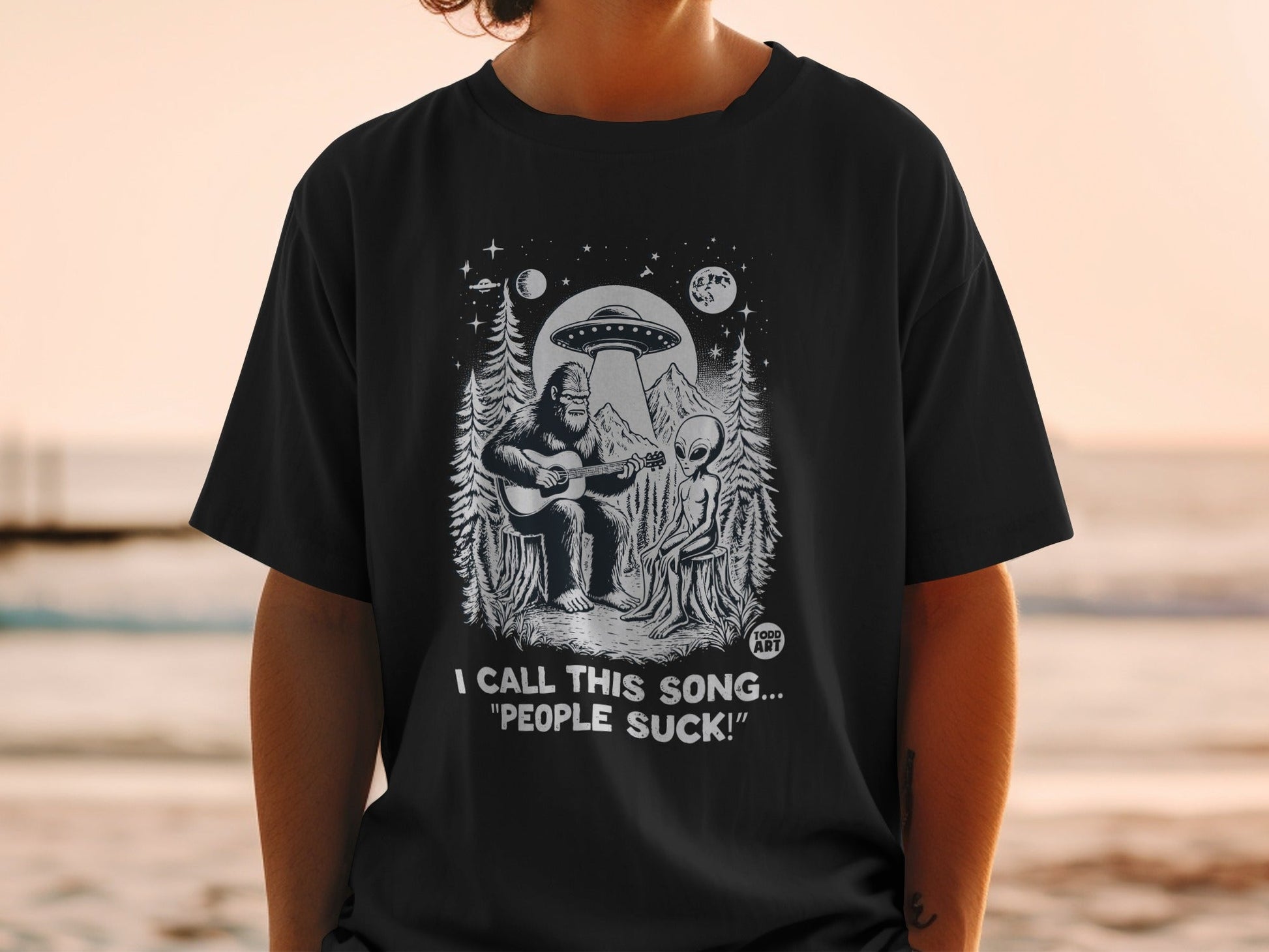 I Call This Song People Suck UFO Alien Bigfoot T-Shirt