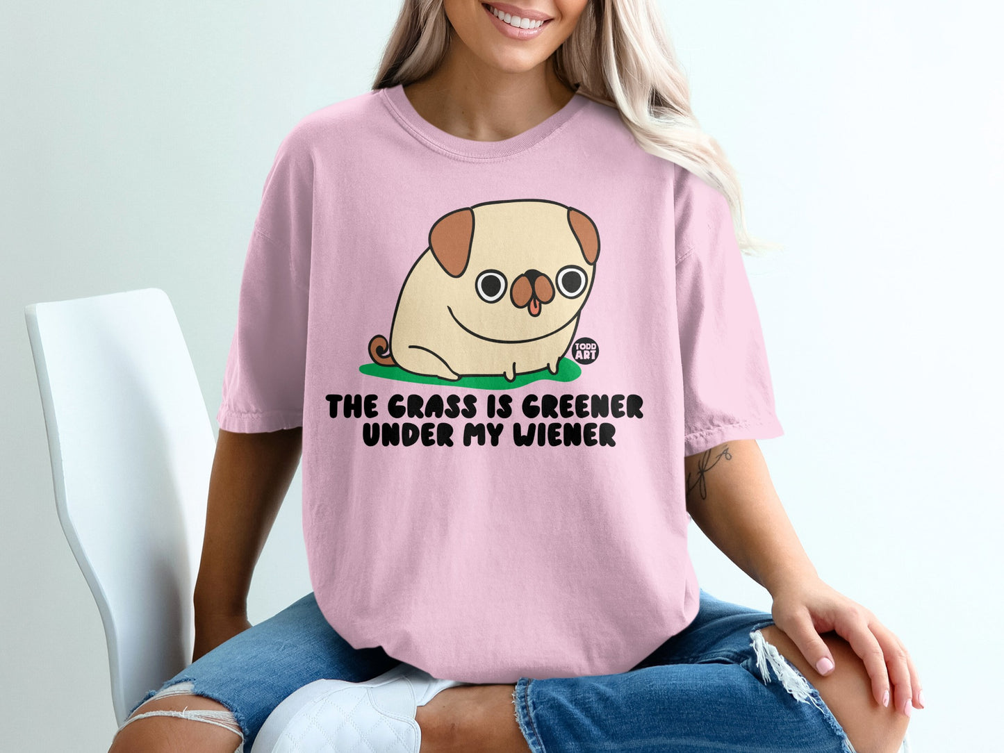 The Grass Is Greener Under My Wiener T-Shirt