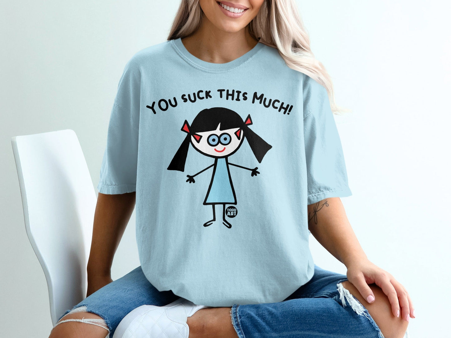 You Suck This Much Funny Graphic Tee Shirt