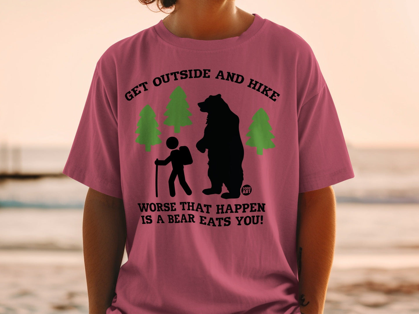 Get Outside and Hike Bear Eats You Hiking Shirt