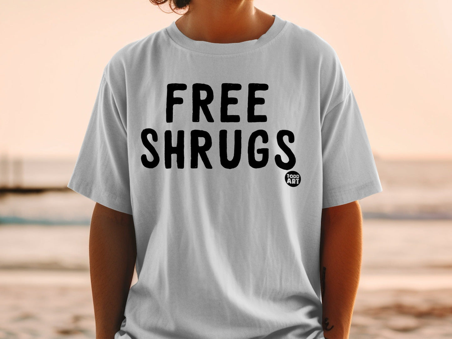 Free Shrugs Todd Art Graphic T-Shirt for Casual Wear