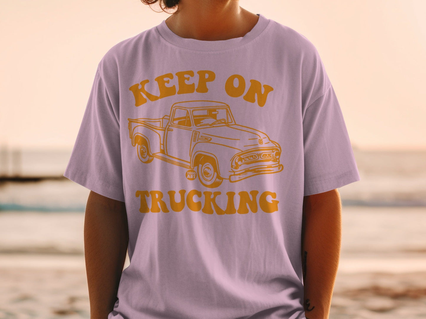 Keep On Trucking Retro Pickup Truck Graphic T-shirt
