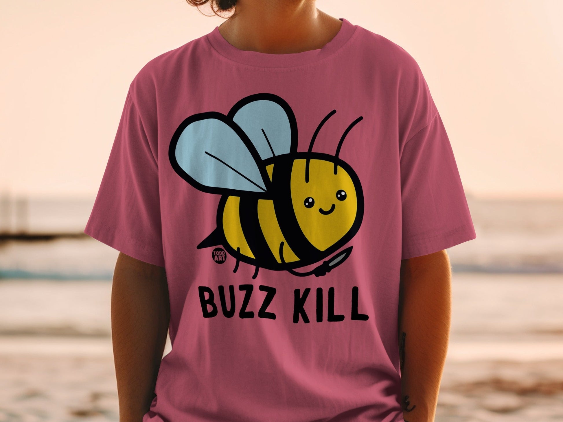 Buzz Kill Cute Bee Graphic T-Shirt